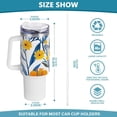 thumbnail image 3 of SKYSONIC 40oz Tumbler with Handle and Straw-Double Wall Vacuum Reusable Stainless Steel Insulated Water Bottle Mothers Day GiftsSummer Colorful Floral, 3 of 7