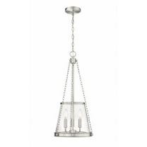 3 Light Pendant in Industrial Style-25 inches Tall and 12 inches Wide-Brushed Nickel Finish Bailey Street Home 372-Bel-4973432