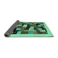 thumbnail image 2 of Ahgly Company Indoor Square Abstract Turquoise Blue Contemporary Area Rugs, 7' Square, 2 of 4