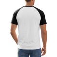 thumbnail image 3 of INSPIRE CHIC Men's Raglan T-Shirt Short Sleeve Crewneck Casual Baseball T-Shirts S White, 3 of 6