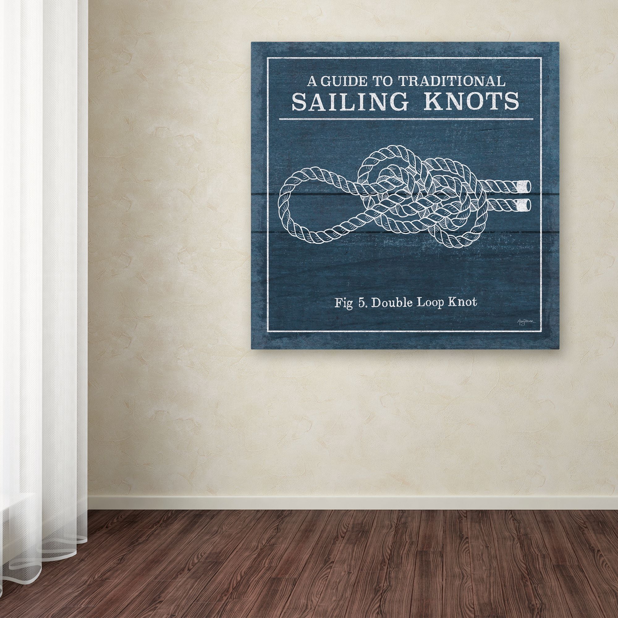 Trademark Fine Art 'Vintage Sailing Knots V' Canvas Art by Mary Urban