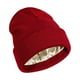 thumbnail image 5 of Gorro holgado y cálido de invierno con interior de seda, ligero y de tamaño universal. Rojo, 5 of 9