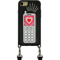 Zero Gravity Compatible with iPhone 6/6s/7/8 Feature Phone Case w/Strap - Embroidered Design - Drop Tested, 360 Protection