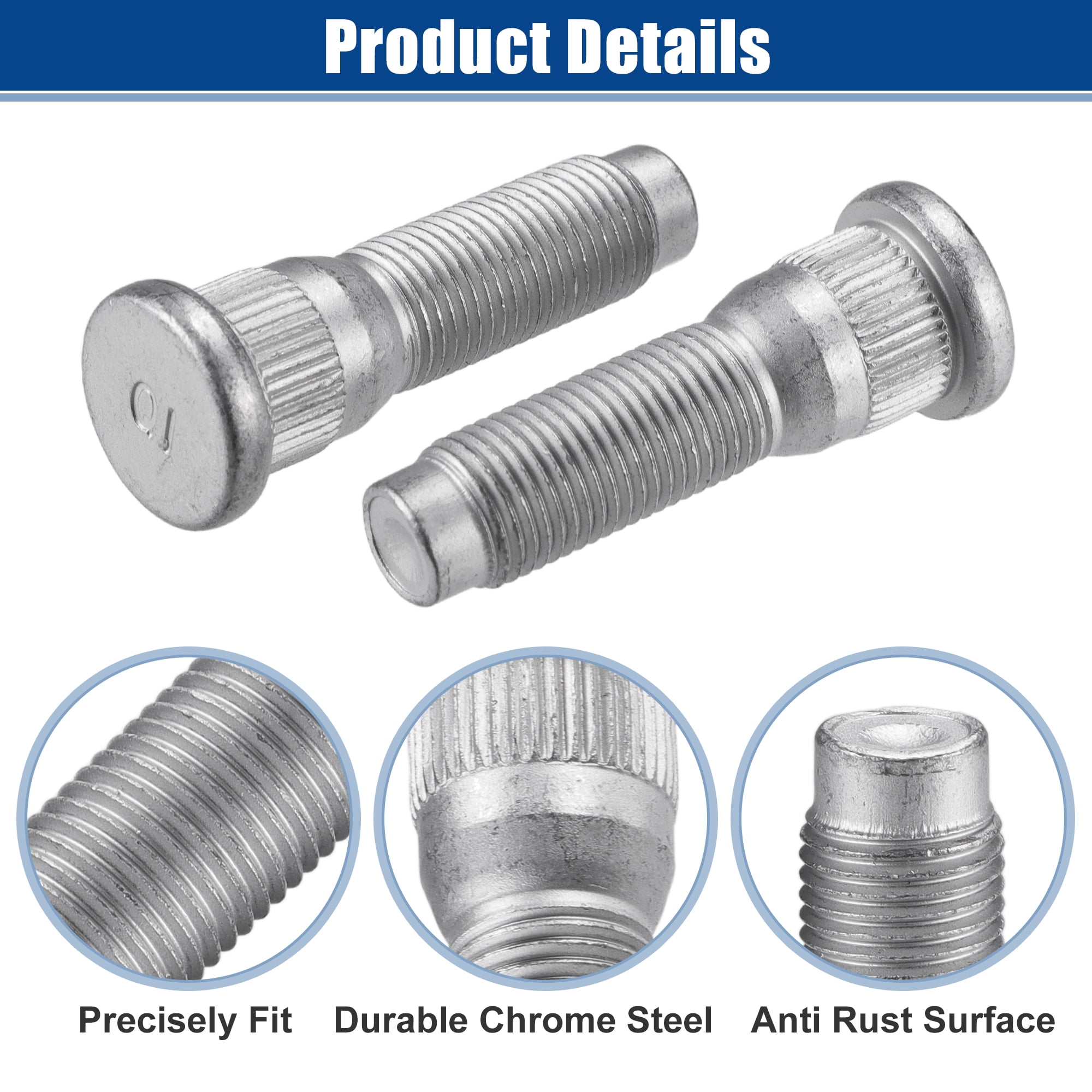 Unique Bargains 1/2"-20 Wheel Lug Stud for Jeep Wrangler 2011-2017 - Pack of 5