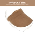 thumbnail image 4 of 1pc Women Straw Weaving Visor Beach Riding Travel Beach Summer Sun Hat, 4 of 8