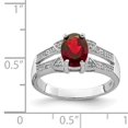 thumbnail image 2 of 925 Sterling Silver Garnet Diamond Ring Gemstone, 2 of 6
