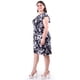 thumbnail image 2 of Vestido floreado cintura smock Roman Fashion /Tallas Extras, 8867X (Negro flor) negro 40, 2 of 5