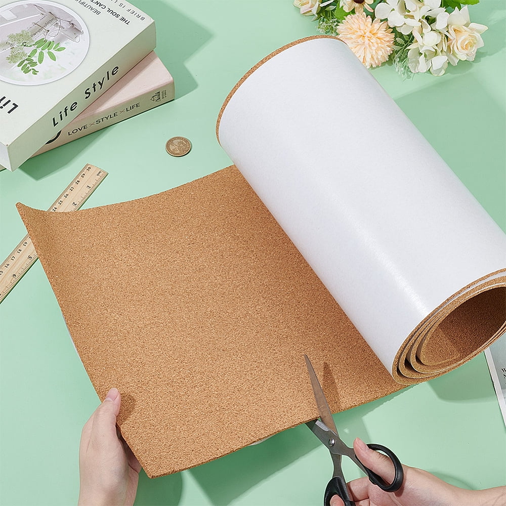 78.7x11.8inch Self Adhesive Cork Roll Bulletin Board Roll DIY Cork Material (5mm Thick) Easy-Cut Self-Stick Surface