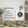 thumbnail image 3 of 3x5 Rug, Tropical Floral Door Mat, Tropical Leaf Rug, Flower Leaves Rugs for Entryway, Washable & Non Slip & Soft Low Pile Small Carpet, Indoor Doormat, Tropical Floral Home Decor & Gifts, 3 of 7