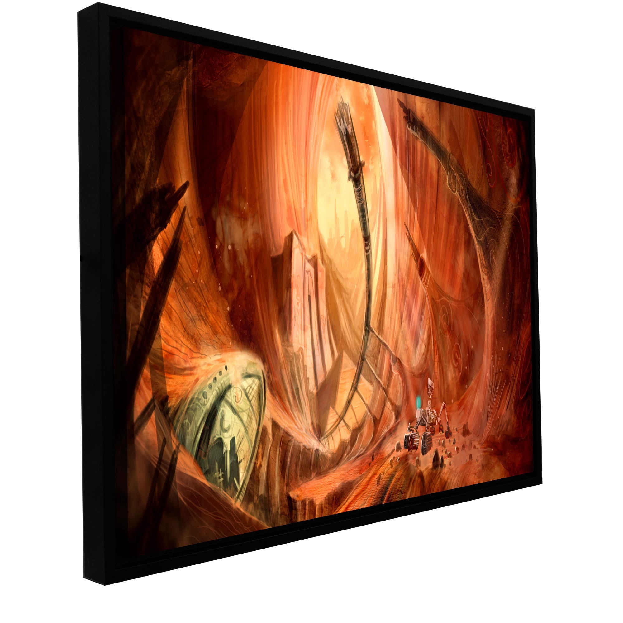 ArtWall Luis Peres "Monuments Of Mars 2" Floater Framed Gallery-Wrapped Canvas