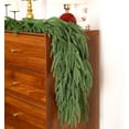 thumbnail image 3 of Lomyolo 6 Ft Artificial Christmas Garland Norfolk Pine Real Touch Dense Faux Greenery Garland for Christmas Mantle Table Wall Staircase Doorway Decor Indoor & Outdoor Holiday Decorations(1 Pack), 3 of 7