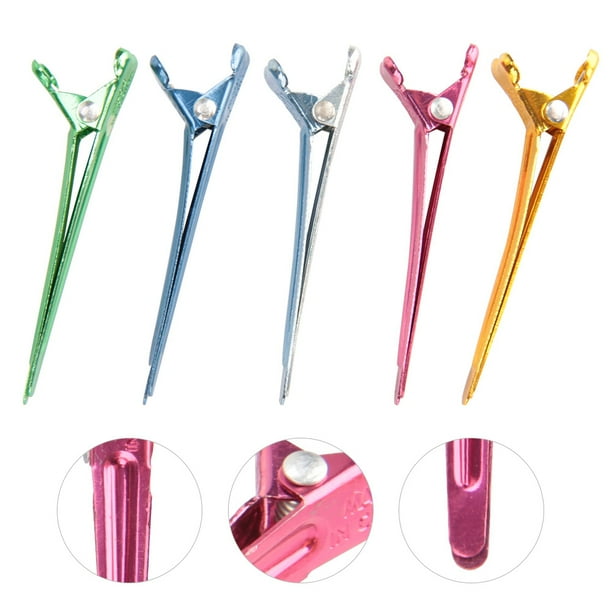 Horquilla de aluminio, 50 piezas, pinza de peluquería profesional pequeña de aluminio, pinza de pelo de aluminio de rendimiento de primera categoría
