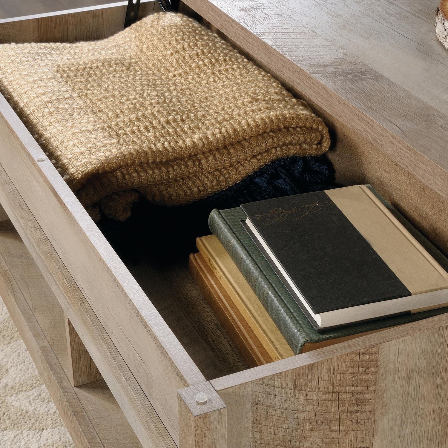 Sauder Cannery Bridge Lift-Top Coffee Table