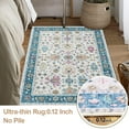 thumbnail image 6 of Dowellia Rugs for Bedroom,3x5 Rug Ultra Soft Washable Rug, Non Slip Area Rug Indoor Entrance, Stain Resistant Rugs for Living Room Bedroom, Vintage Home Decor Area Rugs, Indigo, 6 of 6