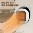 thumbnail image 2 of 600W Heaters for Indoor Use, Small Space Heater with LED Display, Portable Heater with 12 Hour Timer, Wall Heater for Office Bathroom RV, Adjustable Thermostat - White, 2 of 7