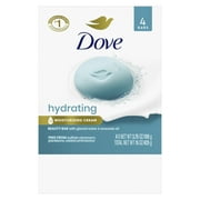 Dove Beauty Bar Womens Bath Soap Hydrating, 3.75 oz 4 Bars