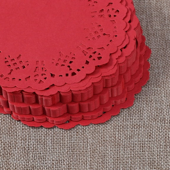 NICEXMAS 100Pcs Food Safe Assorted Color Paper Doilies for Wedding Table Decoration Use
