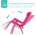 thumbnail image 4 of Best Choice Products Folding Zero Gravity Recliner Patio Lounge Chair w/ Canopy Shade, Headrest, Tray - Ultimate Pink, 4 of 8