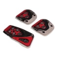 thumbnail image 1 of 3X Universal Non Slip Stainless Steel Brake Clutch Foot Pedals Manual Transmission Pads Rest Covers, Red, 1 of 10