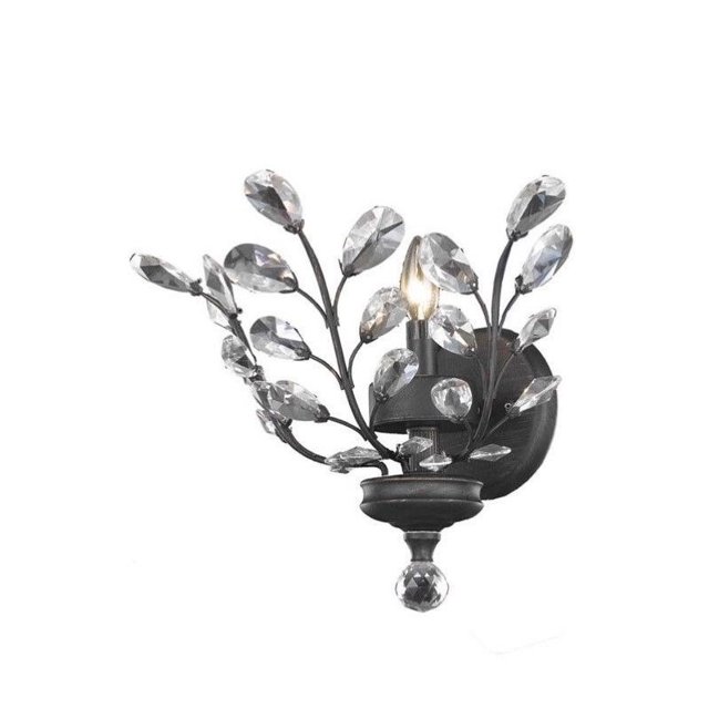 Elegant Lighting Orchid 14" Spectra Crystal Wall Sconce in Bronze