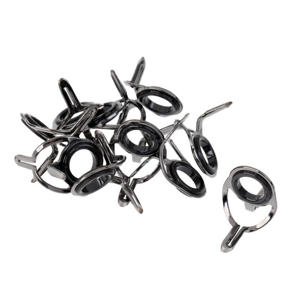 10Pcs Stainless Steel Fishing Rod Guide Tip Repair 6# 8# 10# 12# 16# 20# 25# 30# 8