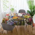 thumbnail image 6 of Wildflowers Rectangle Tablecloth Waterproof Polyester Table Clothative Stain Resistant & Wrinkle Resistant Washable Table Cover for Dining Table/Party/Camping 60x60 Inch Decor Gift, 6 of 7