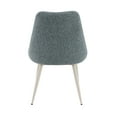thumbnail image 5 of Laela Light Blue Boucle &amp; Bone White Accent Chair Set of 2 - Modern Metal &amp; Foam Dining/Living Room Furniture, 25"W x 22"D x 33"H, 5 of 5