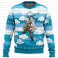thumbnail image 3 of Suéter navideño feo de DanMachi con diseño de dibujos animados de Anime para mujer y hombre, sudadera con capucha para pareja, 3 of 5
