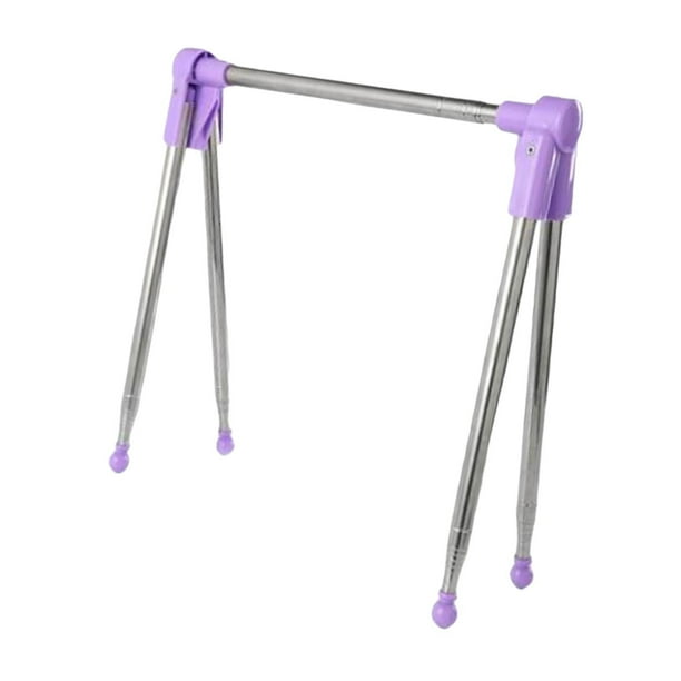 Perchero portátil plegable para ropa, organizador de almacenamiento de ropa de metal, mini Púrpura