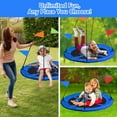 thumbnail image 3 of GVDV 40" Saucer Swing 750Lb Capacity, Waterproof Oxford Tree Swing for Kids, Outdoor Swing Use in Backyard or Playground (Blue), 3 of 8