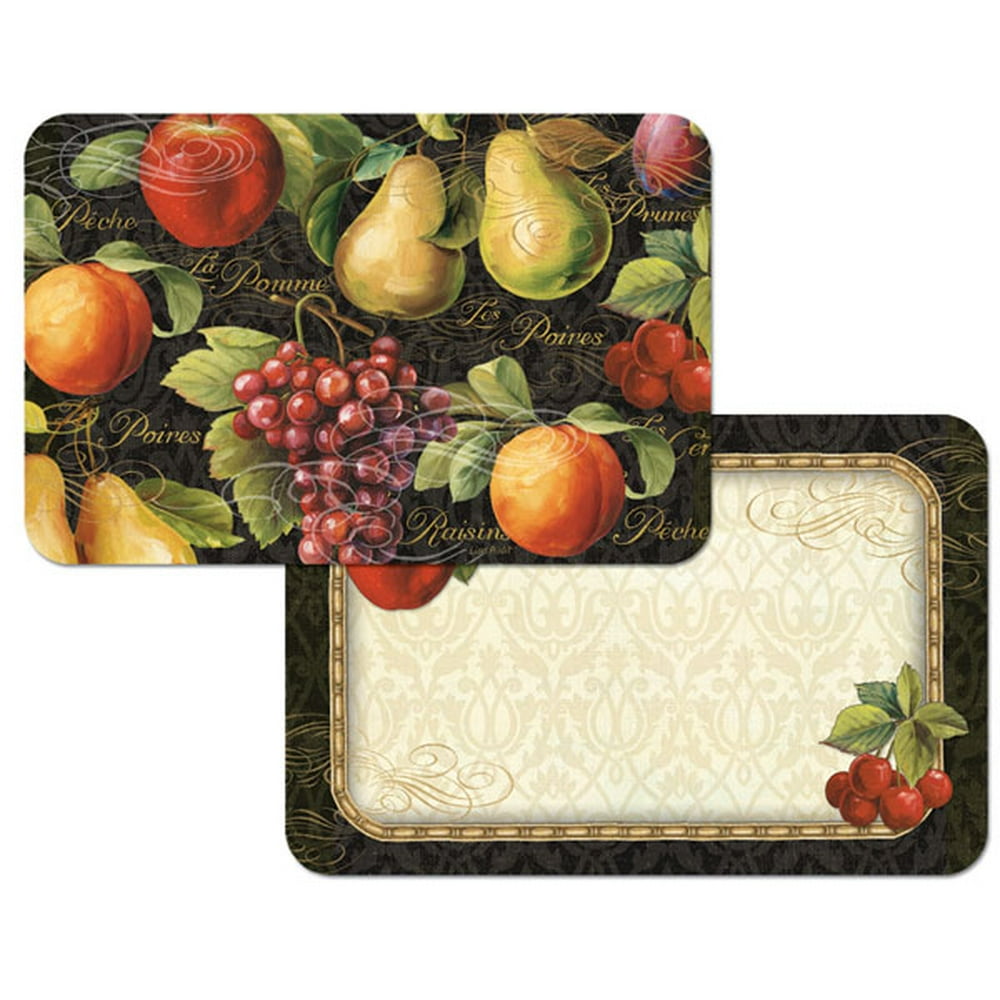 Counter Art CART45181 Gourmet Fruit Reversible Placemats