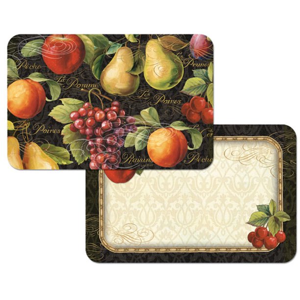Counter Art CART45181 Gourmet Fruit Reversible Placemats