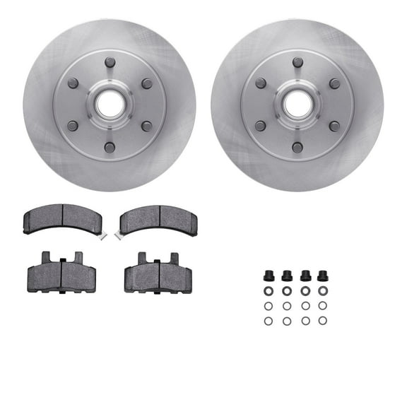 Dynamic Friction Company Front Brake Rotors with Ultimate Duty Performance Brake Pads includes Hardware 6412-48016