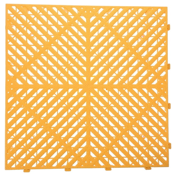CIMAXIC Square Deck Tiles Interlocking Garage Floor Mats Yellow Durable and Weather Resistant 1Pack