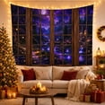 thumbnail image 3 of Fantastical Moonlit Forest With Viewed Through Paneled, Mystical Fantasy for Space Lovers, Wall Decor, Thanksgiving Hostess Gift, Tapestry Wall Hanging for Dorm and Living Room, 3 of 7