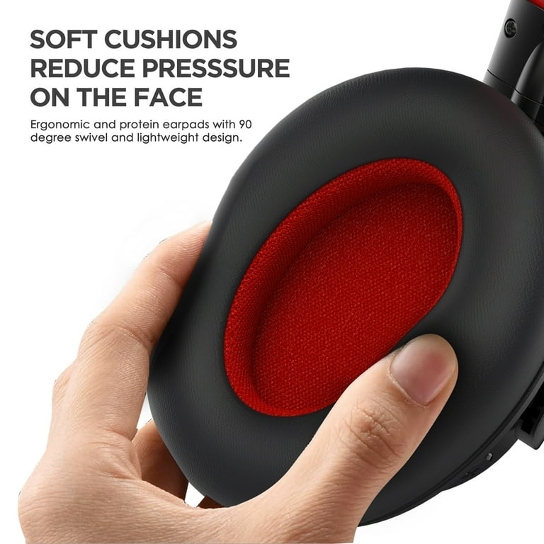 オースダム Bluetooth 4.0 ワイヤレス ANC7 ブラック レッド AUSDOM ANC7 Active Noise Cancelling Wireless Headphones w