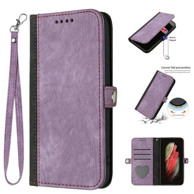 Case for iPhone SE 2020/8/7 Premium Soft PU Leather Flip Folio Wallet Kickstand Protective Cover