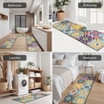 thumbnail image 5 of Blue Boho Bohemia Floral Geometric Pattern Kitchen Rugs Sets Of 3,Kitchen Runner Rugs Non Skid Washable,Decorative Kitchen Floor Mats for Kitchen,Sink,Laundry,17"x30"+ 17"x47" + 17"x59", 5 of 6