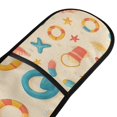 thumbnail image 4 of Yayeee Double Oven Mitt Kitchen Heat Resistant Baking 35" x7" Quilted Glove, Beach Pattern, 4 of 6