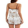 thumbnail image 3 of Ensemble Pyjama Ajusté pour Femme en Satin de Soie et Short Élastique, 3 of 4