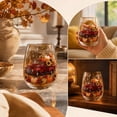 thumbnail image 5 of Fall Harvest Stemless Wine Glass,Drinking Cup, Thanksgiving Decorative Glassware for Home Party Table Decor, 5 of 7