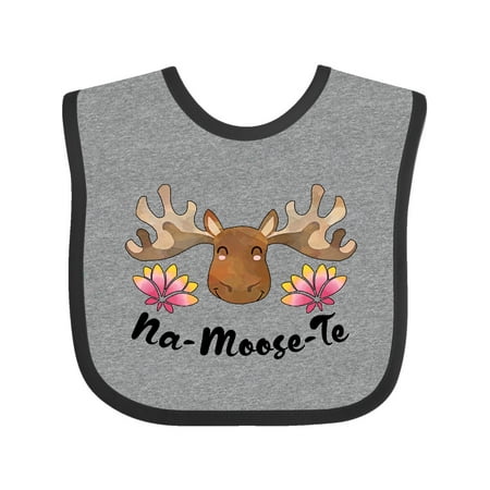 

Inktastic Na-Moose-Te Cute Moose Greeting Gift Baby Boy or Baby Girl Bib