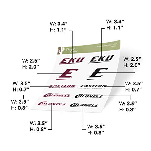 Type 2 Sheet Eastern Kentucky University EKU Colonels NCAA Sticker Vinyl Decal Laptop Water Bottle Car Scrapbook