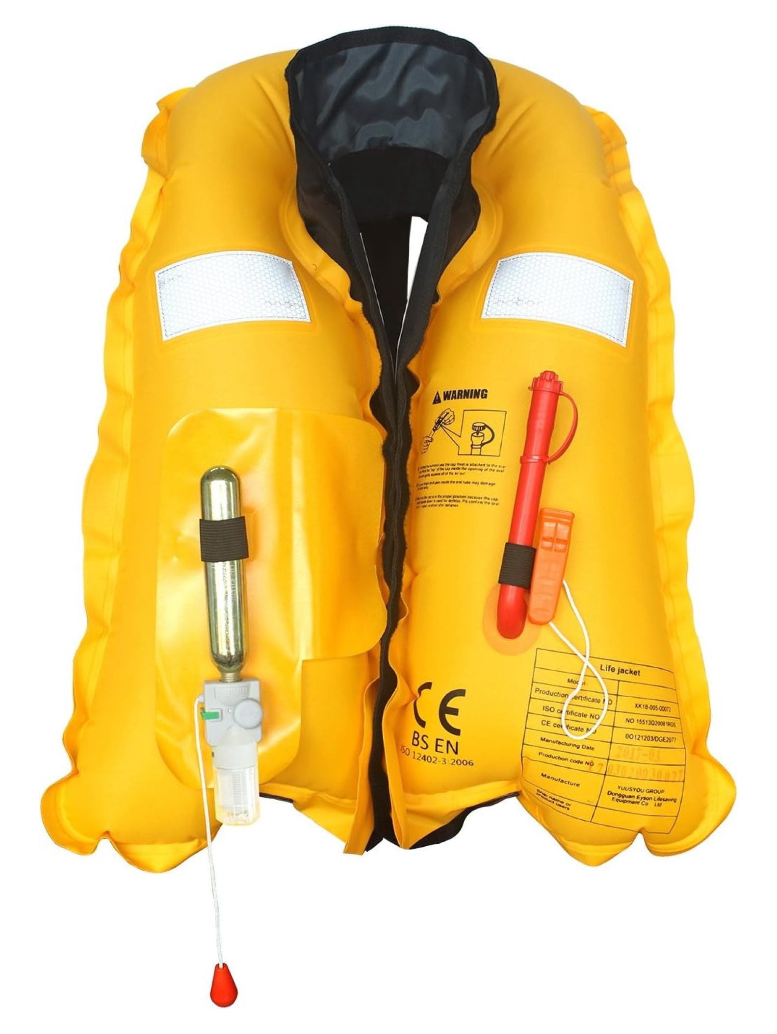 Highly Visible Inflatable Life Vest PCY Automatic Safety Outdoor Boating Water Survival Gear