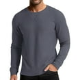 thumbnail image 2 of Bovxnpu Men Long Sleeve Shirts Mens Undershirts Pullover Tee, Men's Long Sleeve Knit Crew Neck Pullover Base Layer Casual Undershirt Tops, 2 of 8