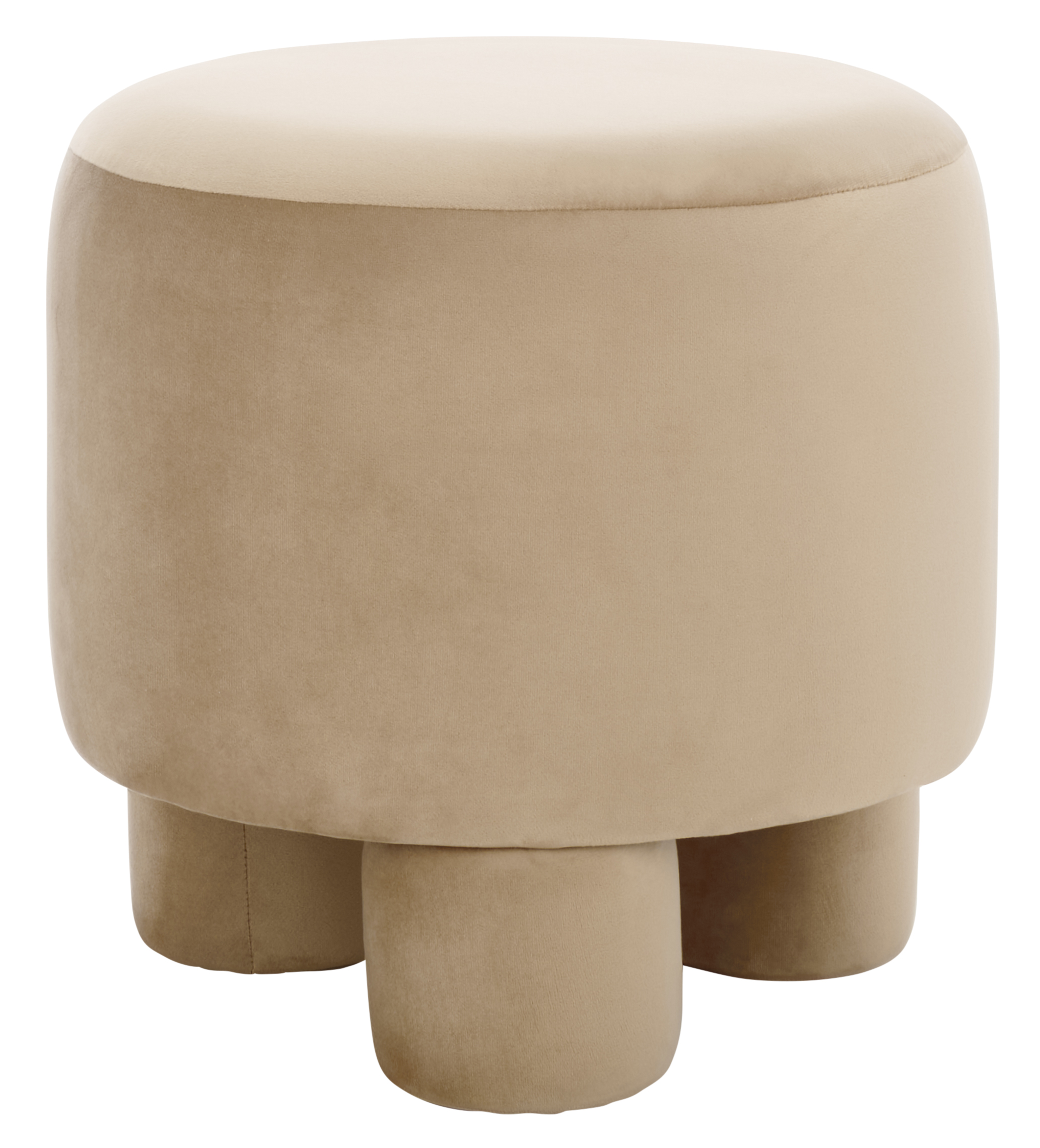Safavieh Naref Modern Round Ottoman, Tan