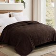thumbnail image 1 of czcpp-Fleece King Size Blanket for Bed, Soft Fuzzy Fluffy Bed Blanket with Jacquard Pattern for All Seasons, Lightweight and Cozy, 90x104 Inch,Coffee, 1 of 4