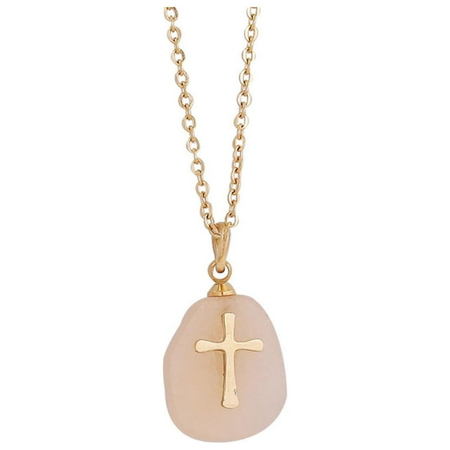 Collar para mujer, joyería para mujer, joyería para mujer, acero inoxidable, piedra natural, cadena de clavícula femenina, collar A