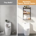 thumbnail image 3 of Biemlerfn 3-Tier Wall Mounted Storage Organizer Shelf, Space-Saving & Height-Adjustable Over The Toilet Storage Rack for Bathroom, Kitchen, Living Room, Black, 3 of 8