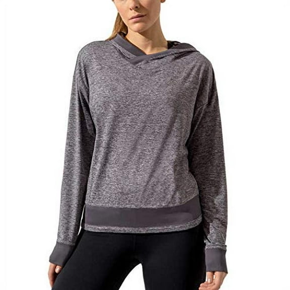 Mondetta Ladies' Soft Hoodie (Charcoal Melange, L)